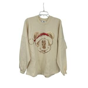 NWT Walt Disney World Mickey Mouse Santa Spirit Jersey Sequins Christmas Medium